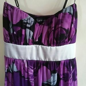 Ruby Rox Dresses - Purple Sleeveless Floral Dress Ruby Rox Dresses - Purple Sleeveless Floral Dress